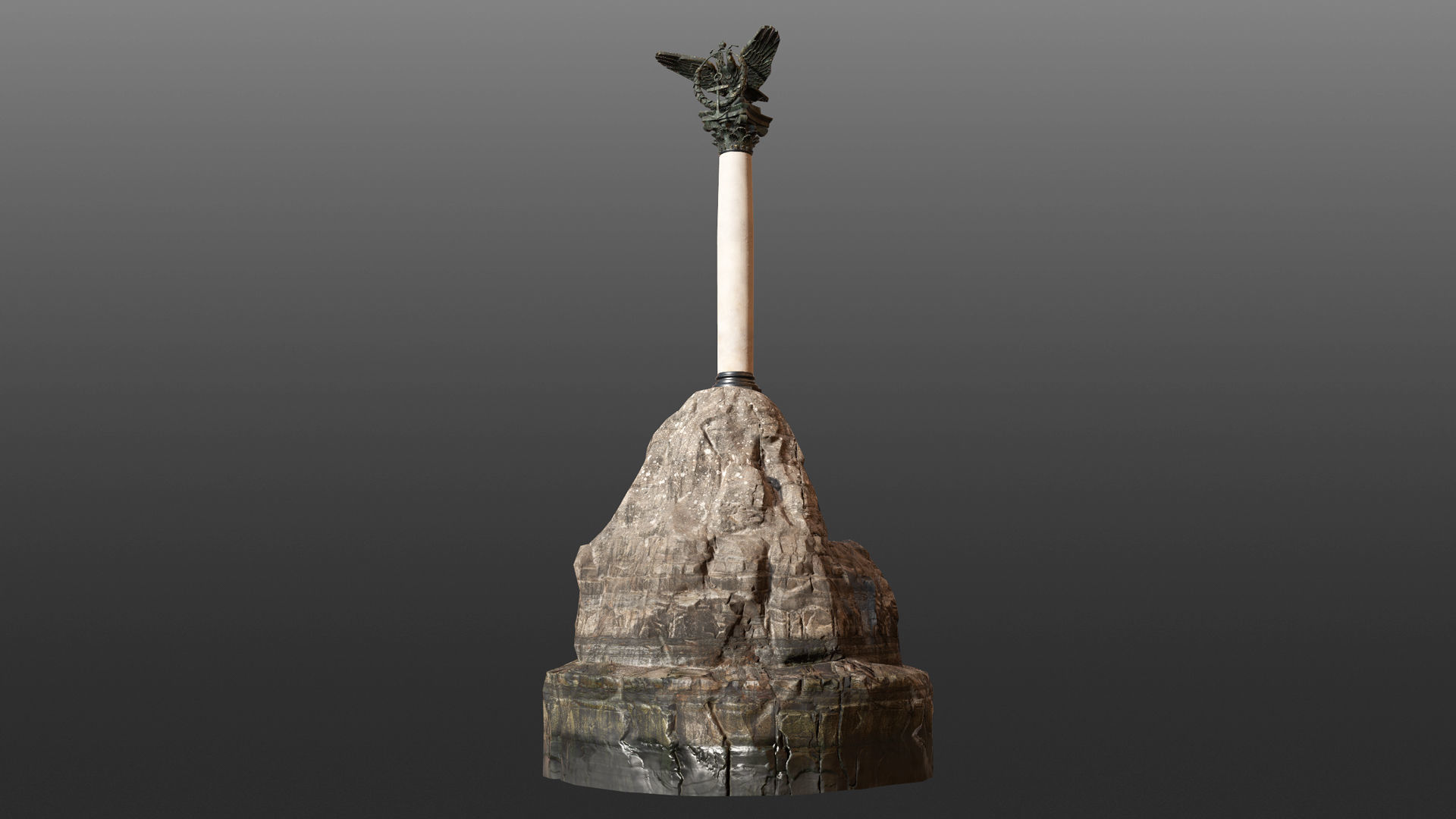 Crimean Sights Monument Sunken Ships Low-poly 3D model_10