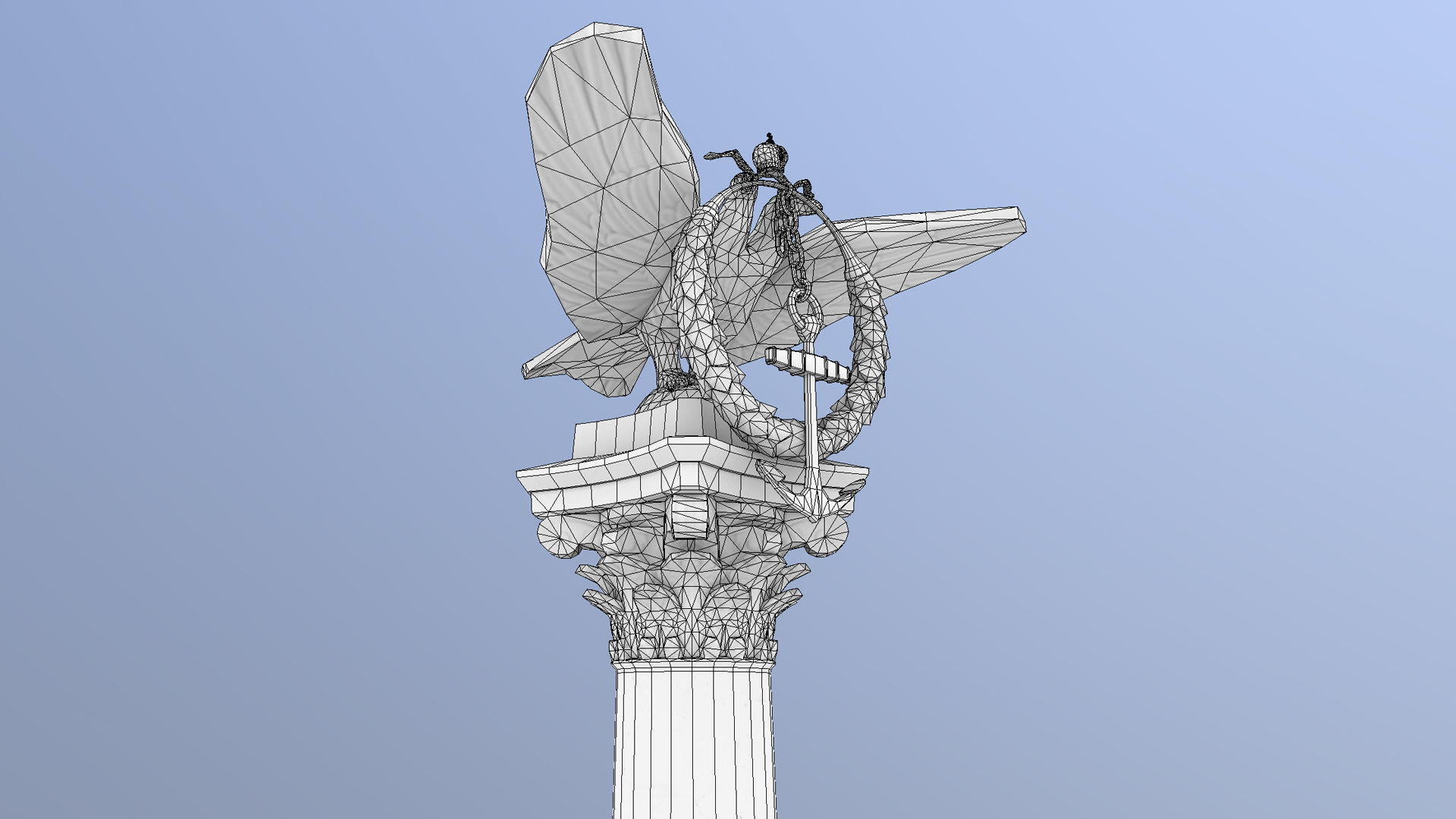 Crimean Sights Monument Sunken Ships Low-poly 3D model_18