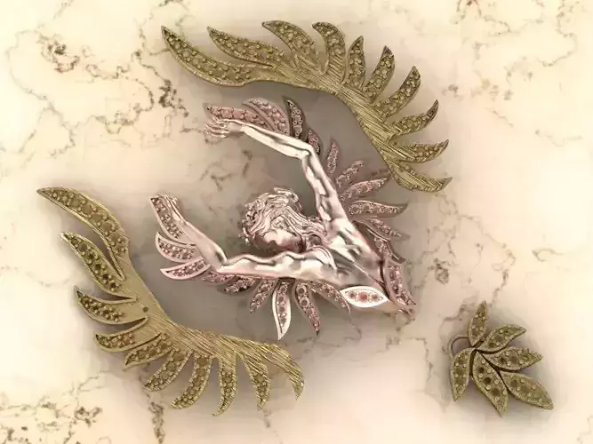 pendant magerit angel 3D print model