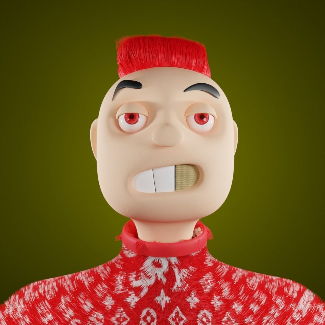 3D NFT Stylized Character  Free low-poly 3D model_9