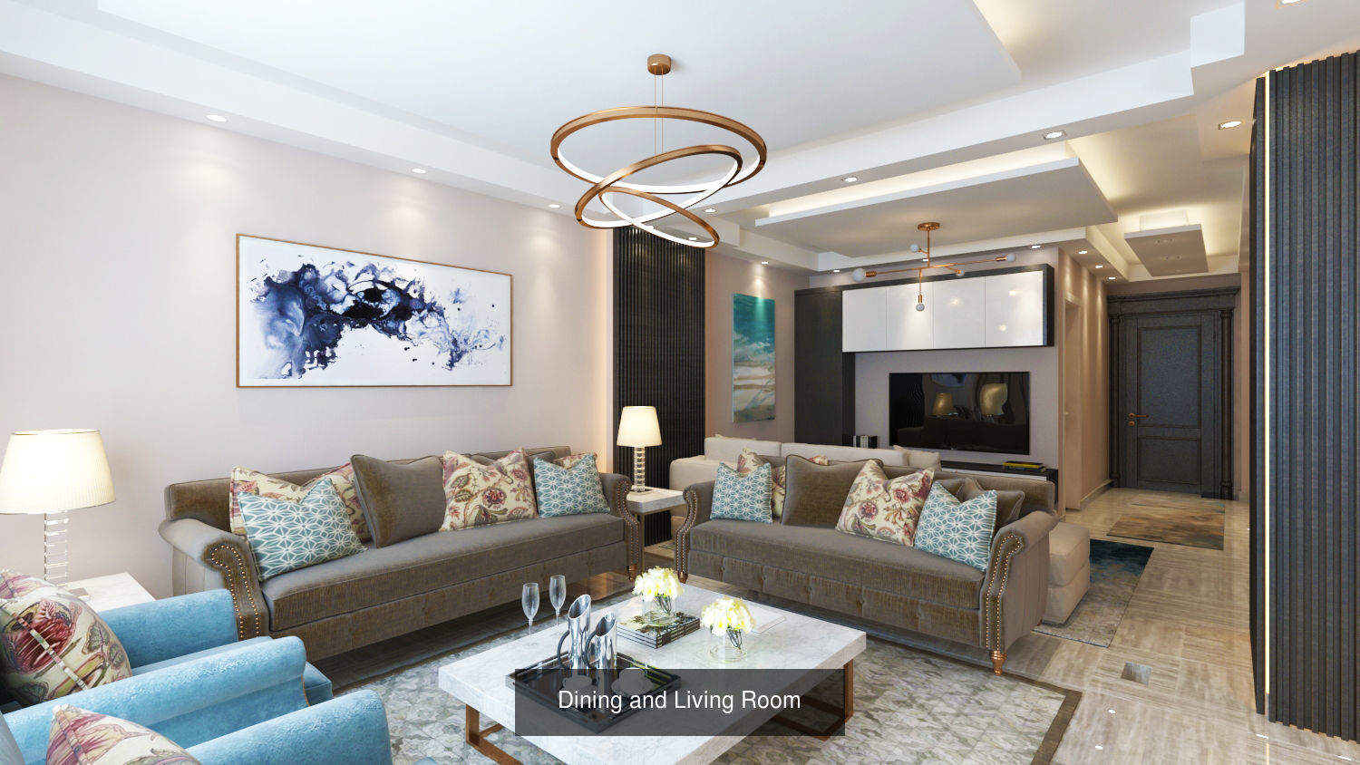 apartment interior design for modern 3D Model Collection_1