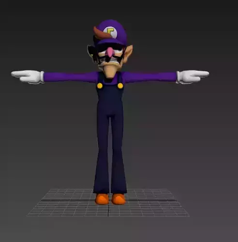 Waluigi character from mario bros
