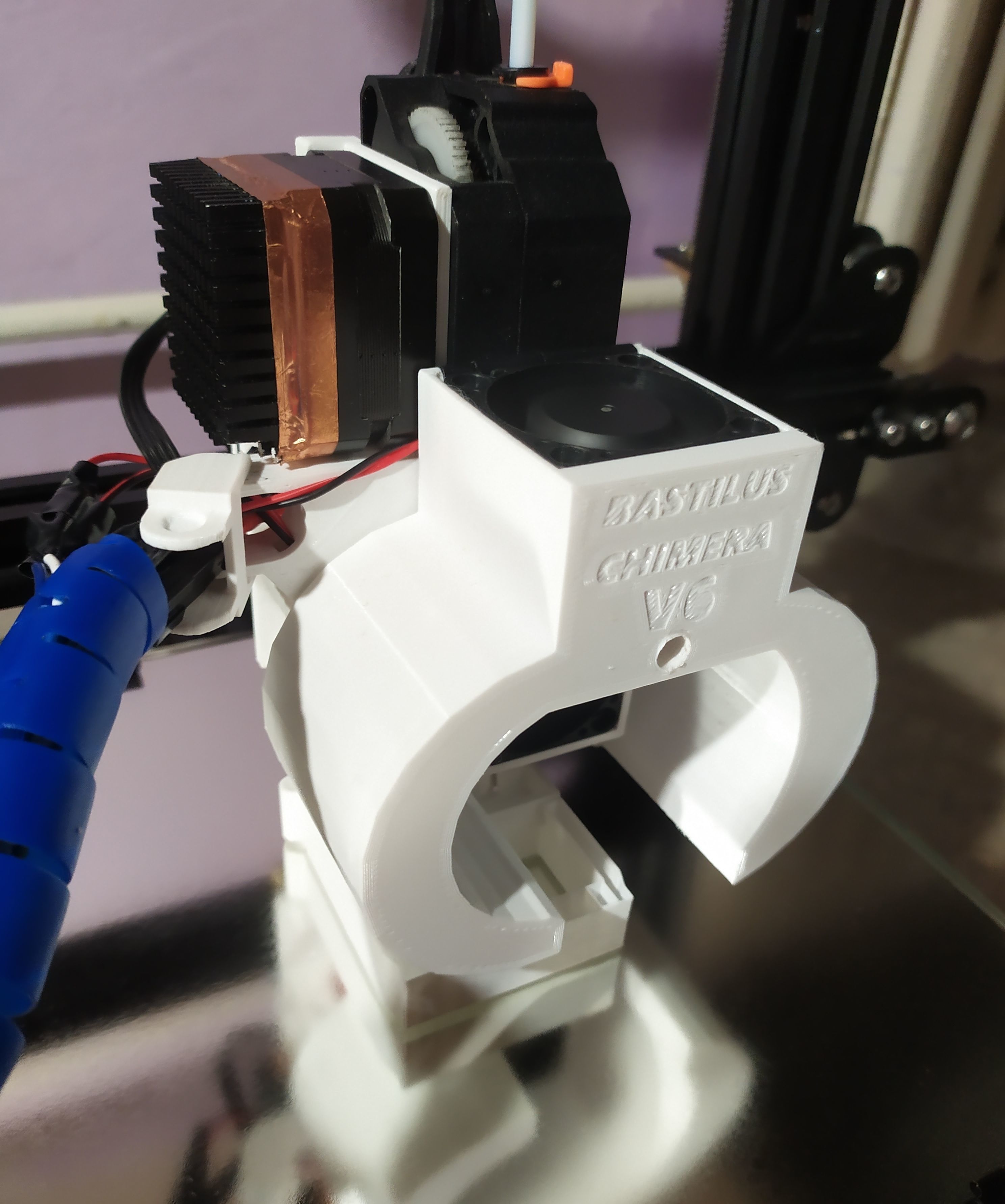 Ender 3 V6 hotend jigsaw and engine cooling extruder 3D print model_7