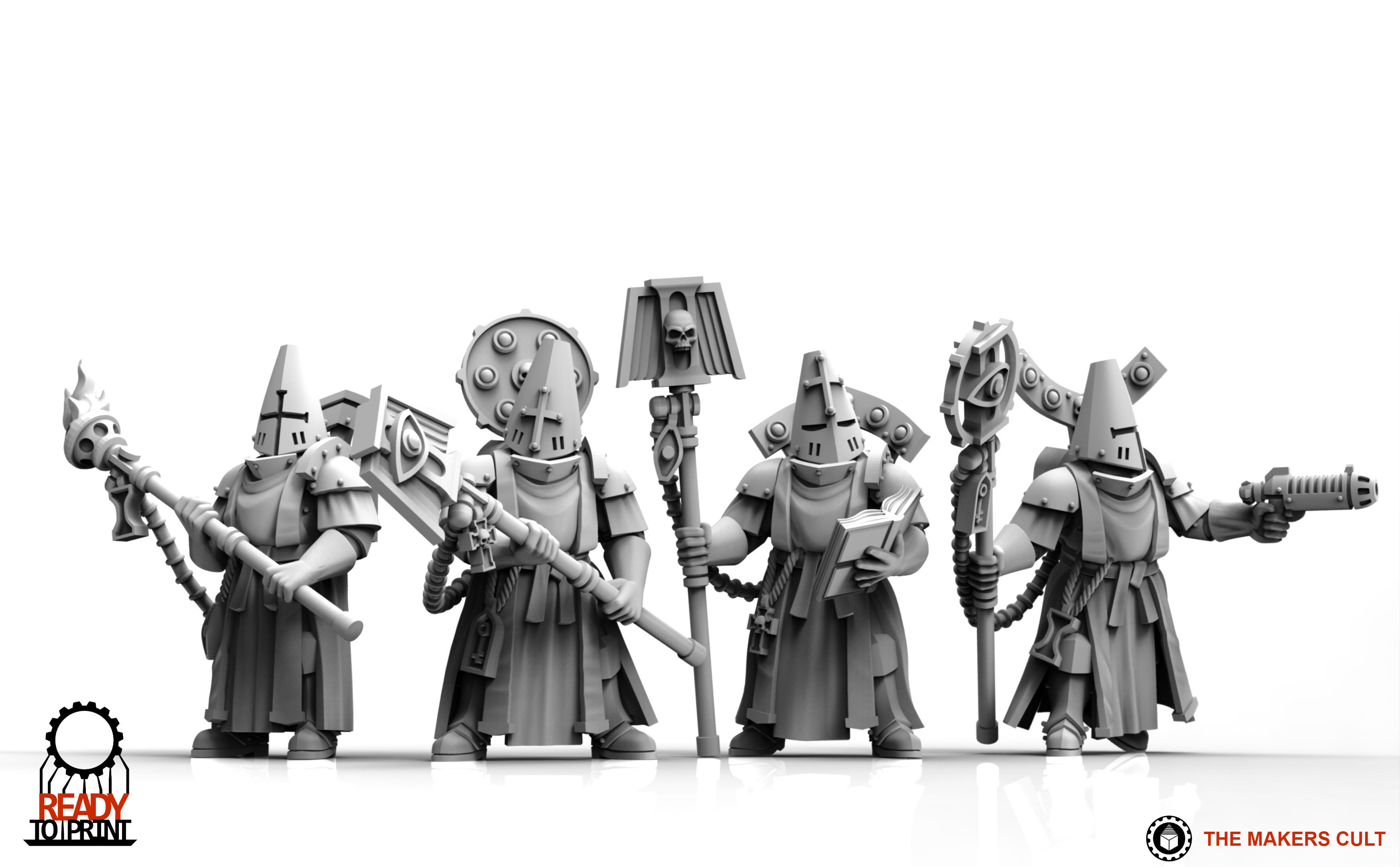 Feudal Guard - Battle Priests 3D print model_9