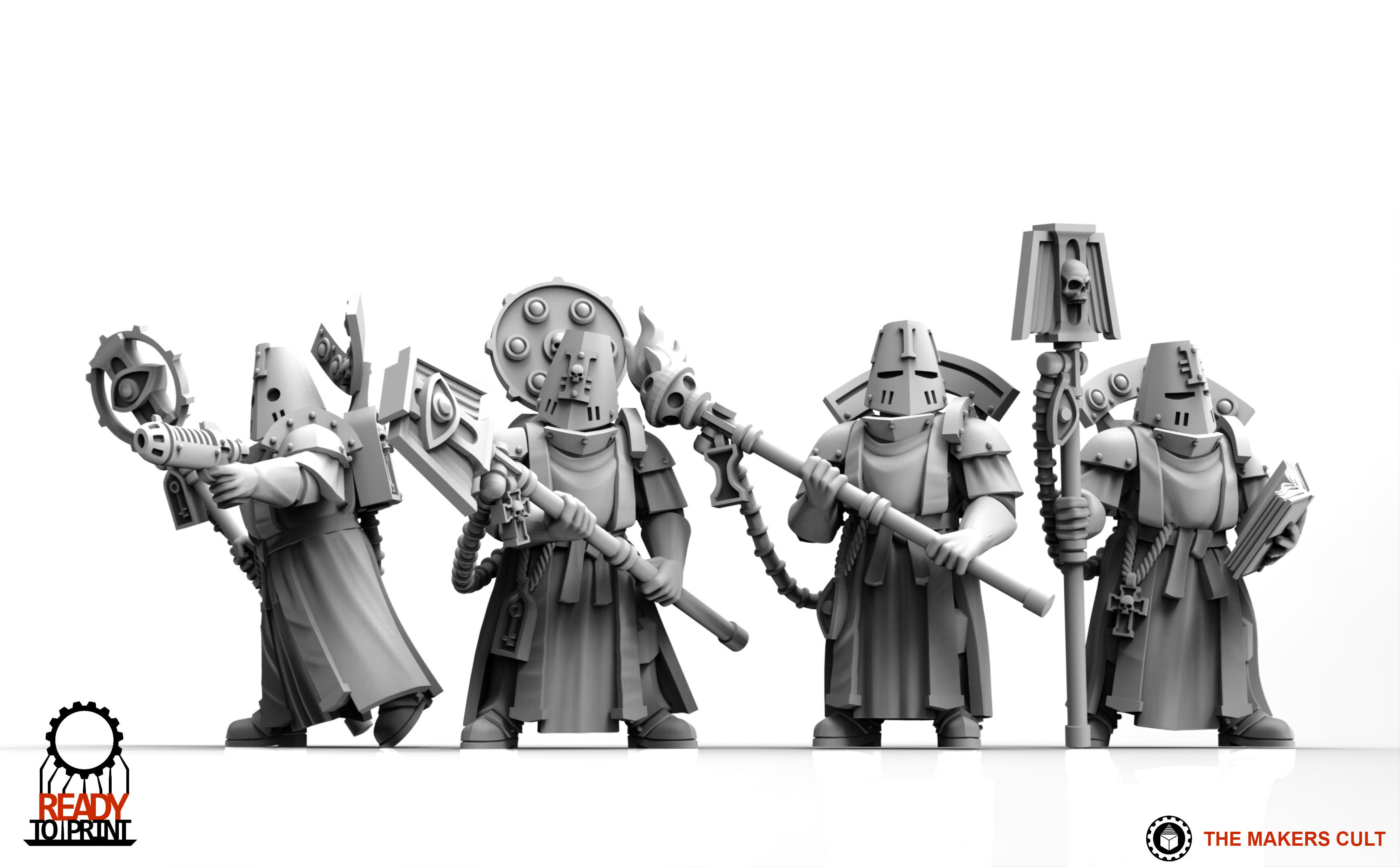 Feudal Guard - Battle Priests 3D print model_27