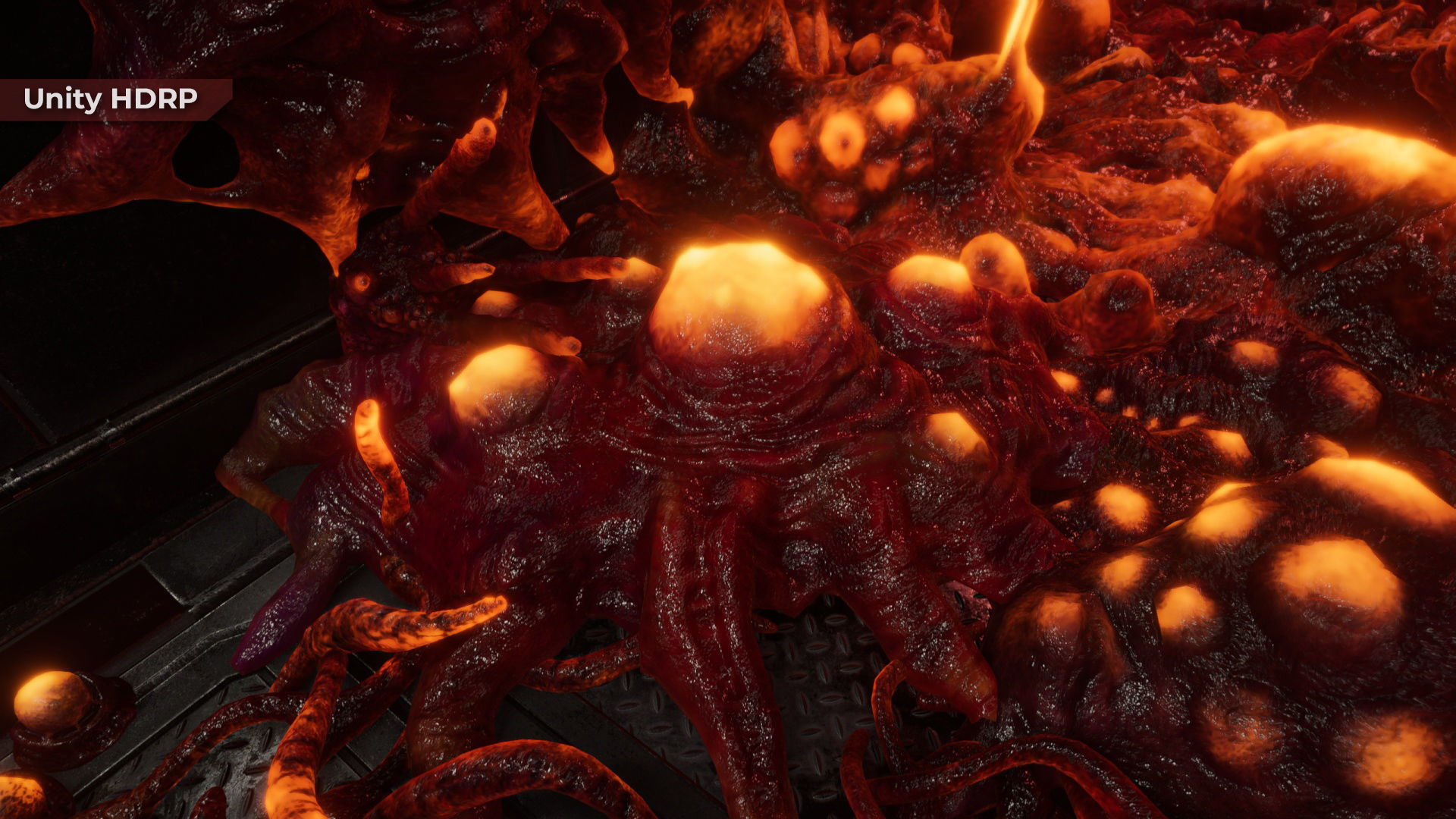 Alien Biomass Planet and Interior Low-poly 3D model_27