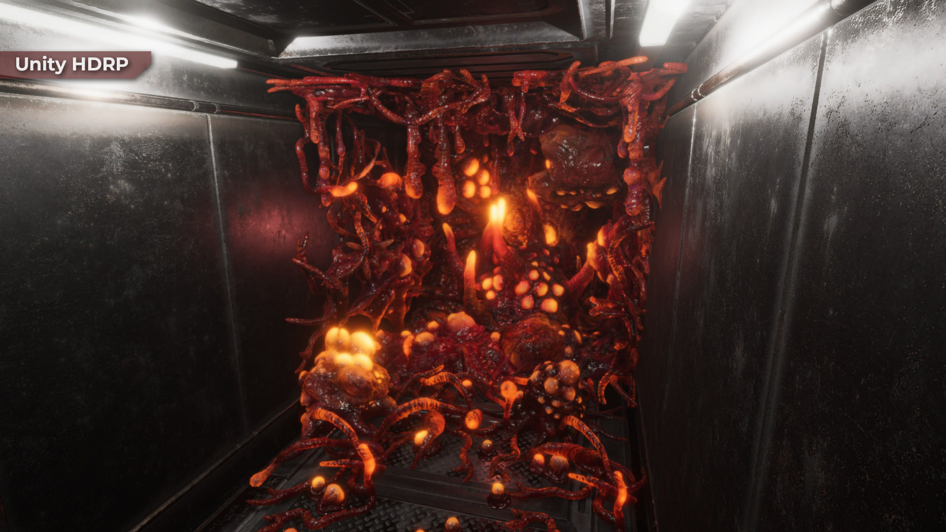 Alien Biomass Planet and Interior Low-poly 3D model_26