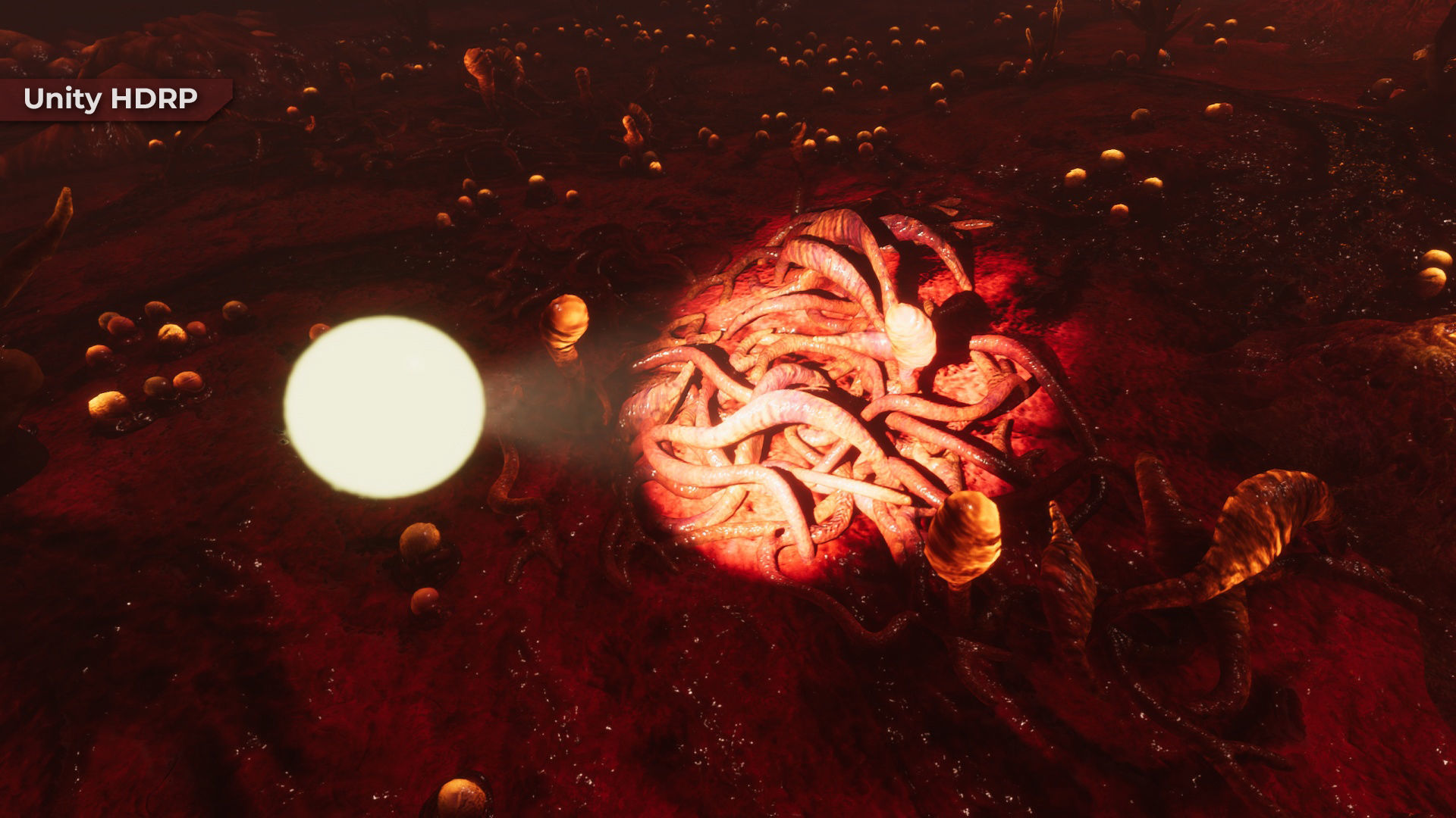 Alien Biomass Planet and Interior Low-poly 3D model_31