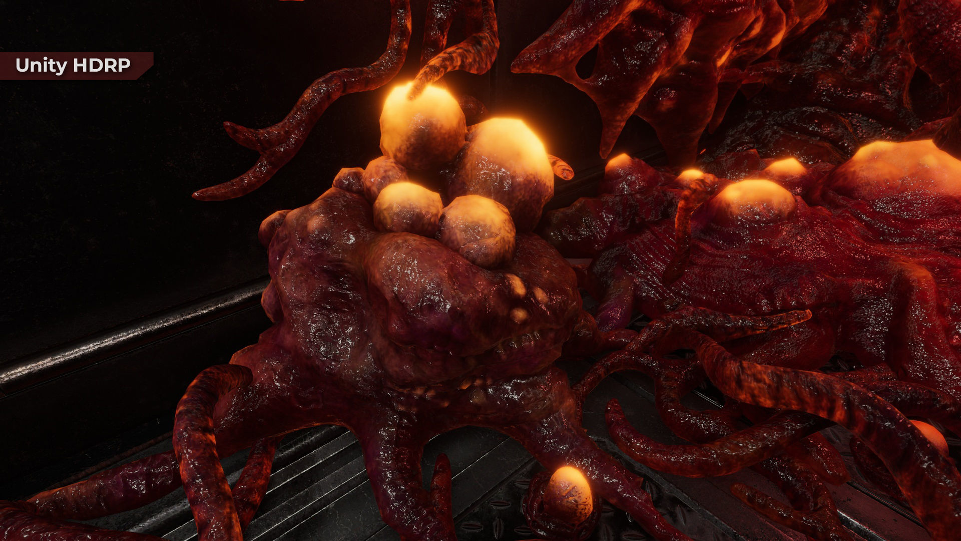 Alien Biomass Planet and Interior Low-poly 3D model_25