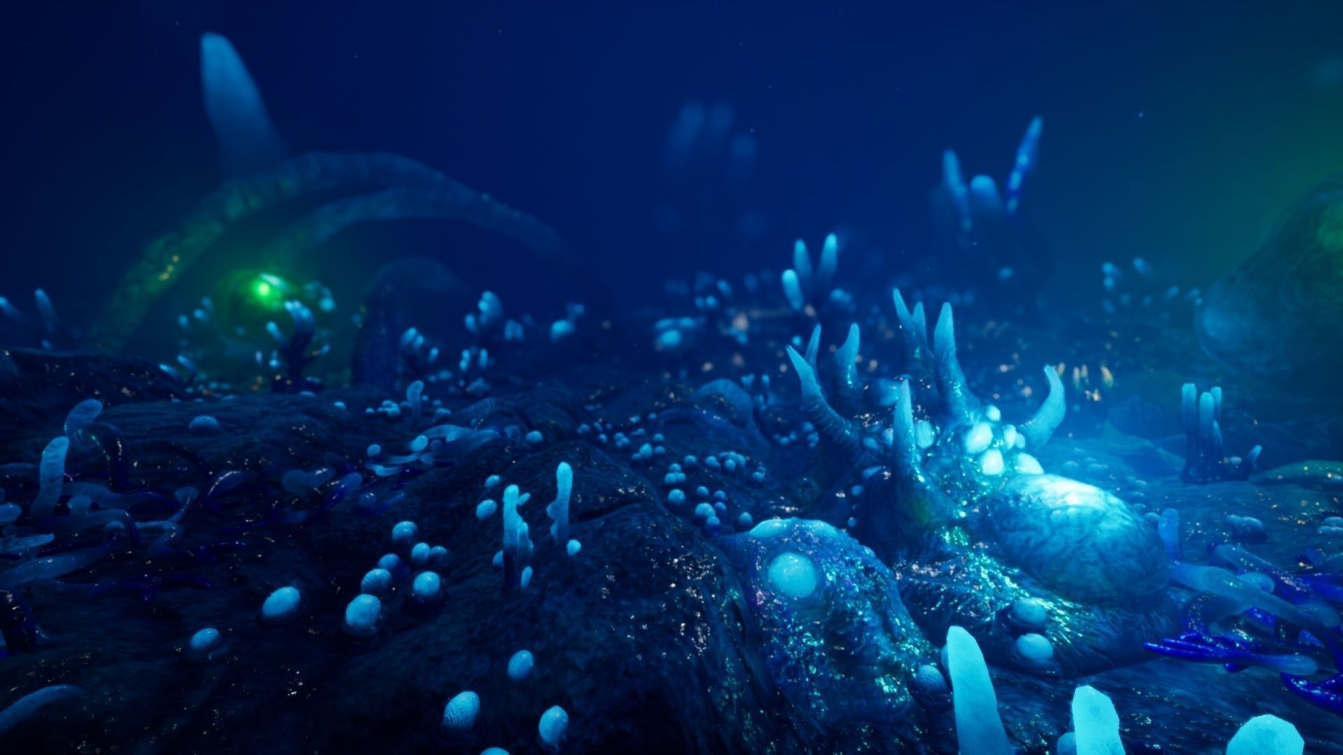 Alien Biomass Planet and Interior Low-poly 3D model_15