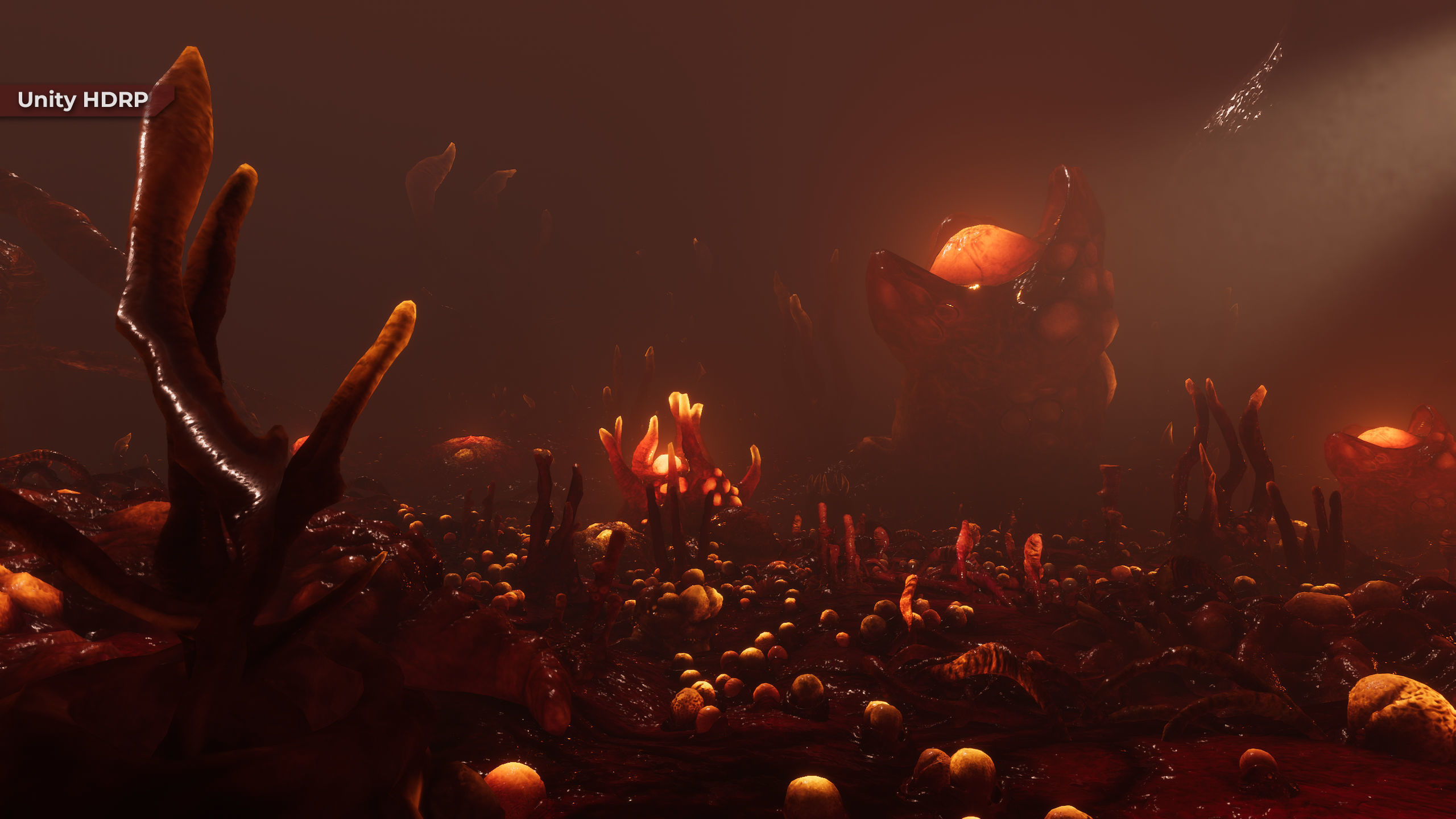 Alien Biomass Planet and Interior Low-poly 3D model_36