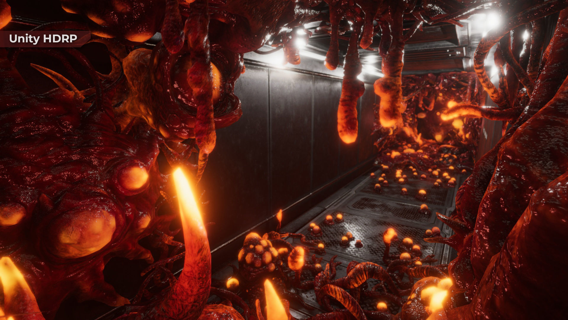 Alien Biomass Planet and Interior Low-poly 3D model_22