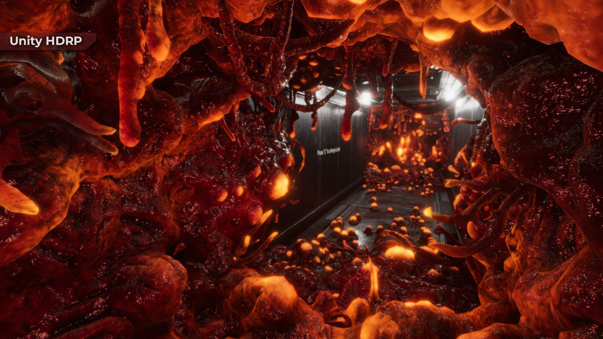 Alien Biomass Planet and Interior Low-poly 3D model_30