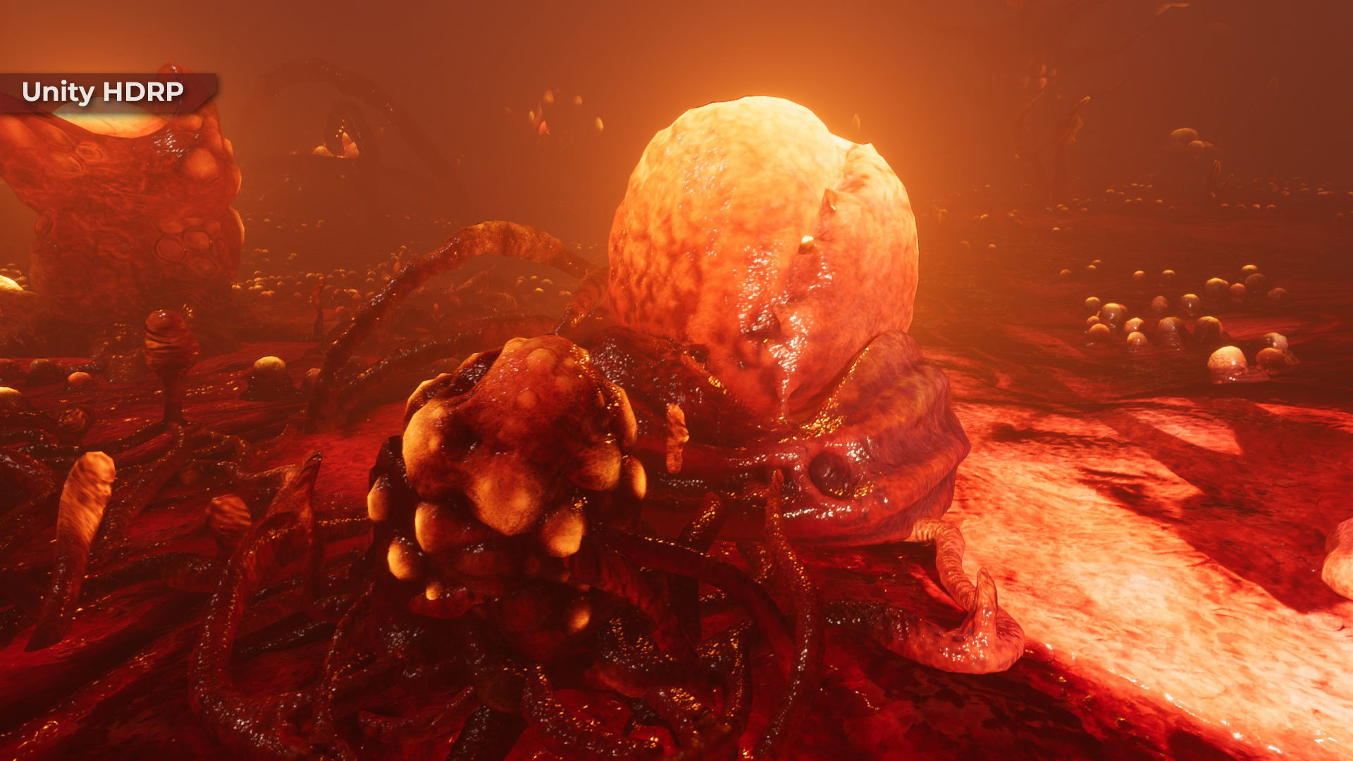 Alien Biomass Planet and Interior Low-poly 3D model_28