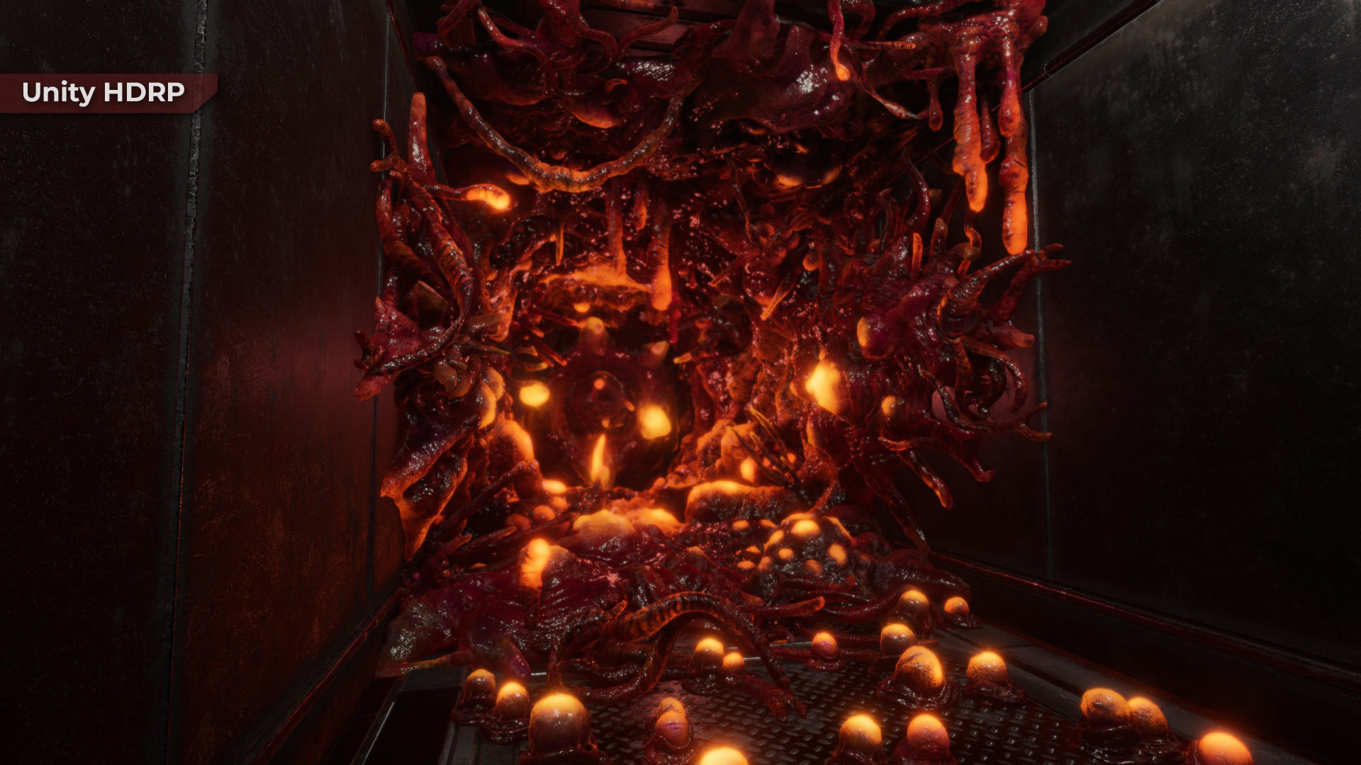 Alien Biomass Planet and Interior Low-poly 3D model_23