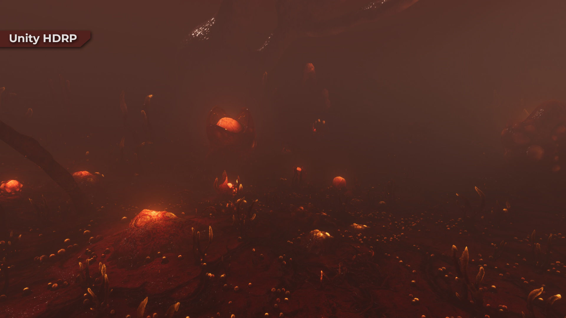 Alien Biomass Planet and Interior Low-poly 3D model_34