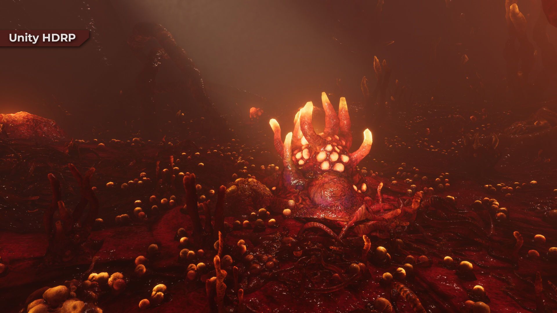 Alien Biomass Planet and Interior Low-poly 3D model_33