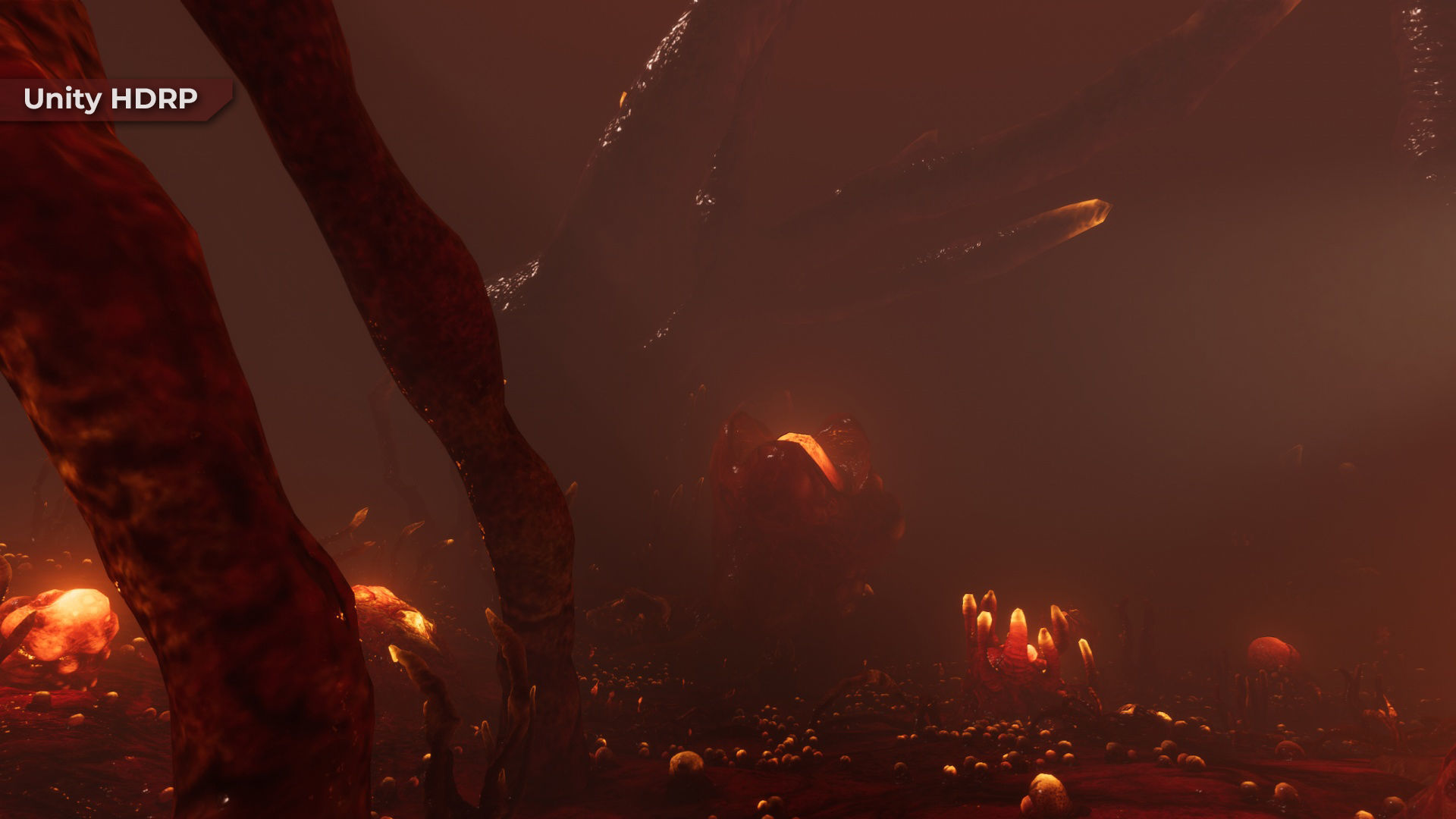 Alien Biomass Planet and Interior Low-poly 3D model_32