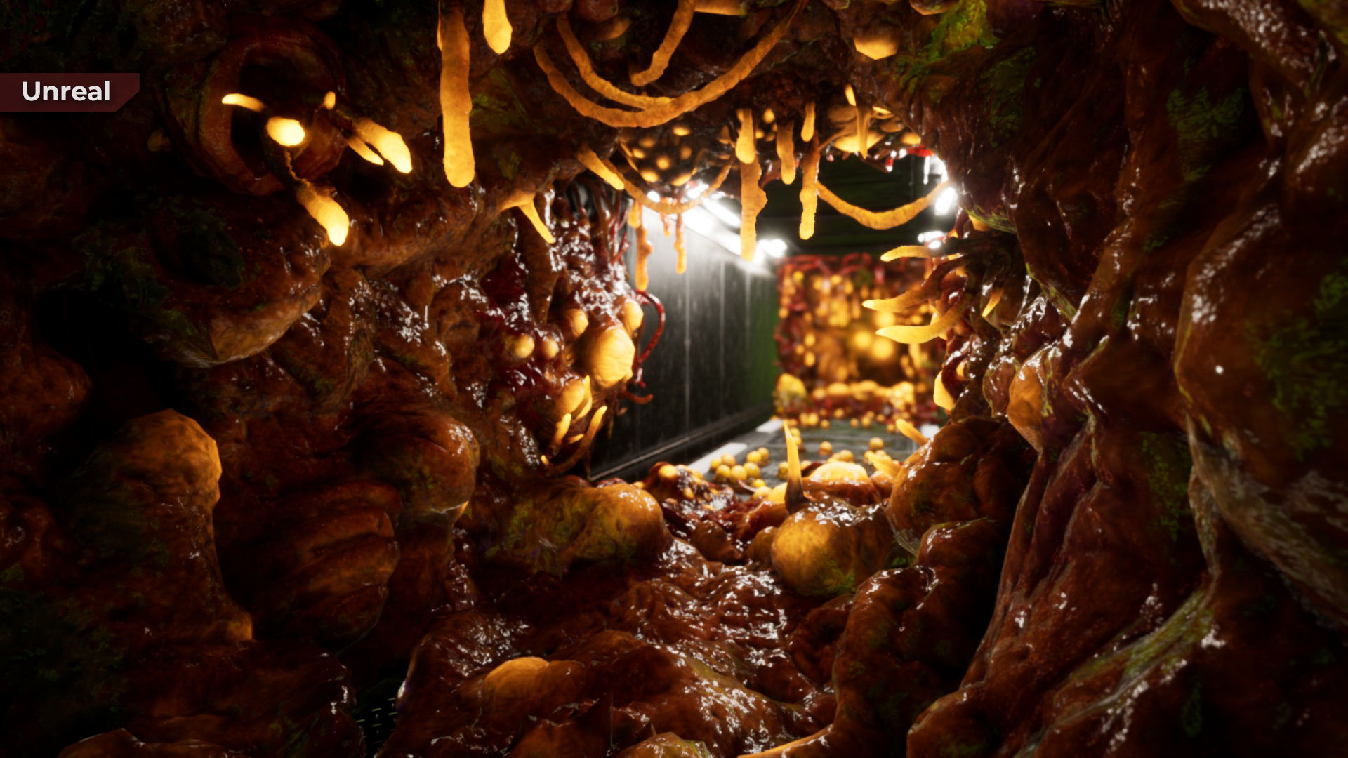 Alien Biomass Planet and Interior Low-poly 3D model_3