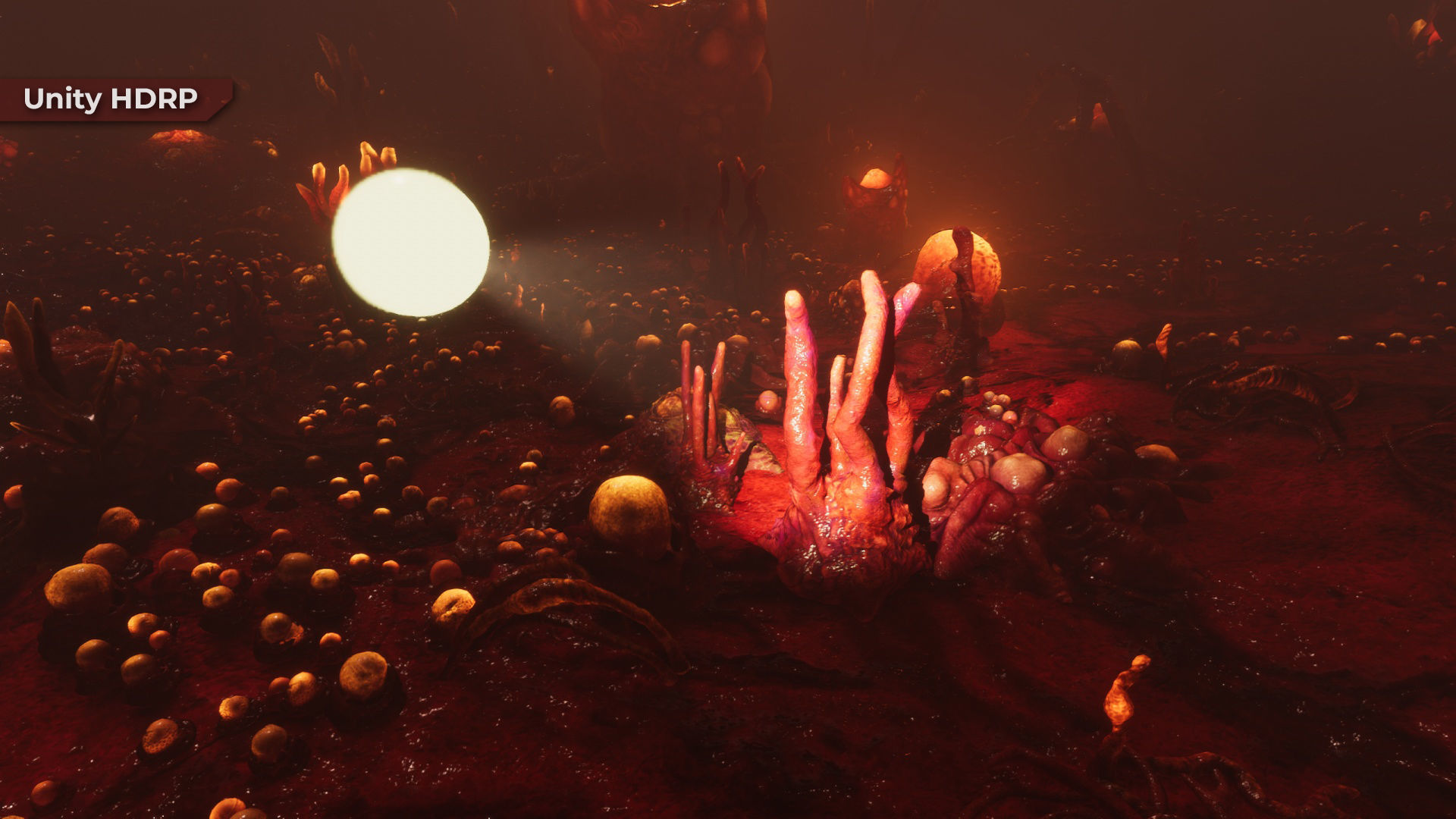 Alien Biomass Planet and Interior Low-poly 3D model_37