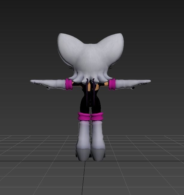 3D model Rouge sonic hedge cat VR / AR / low-poly | CGTrader