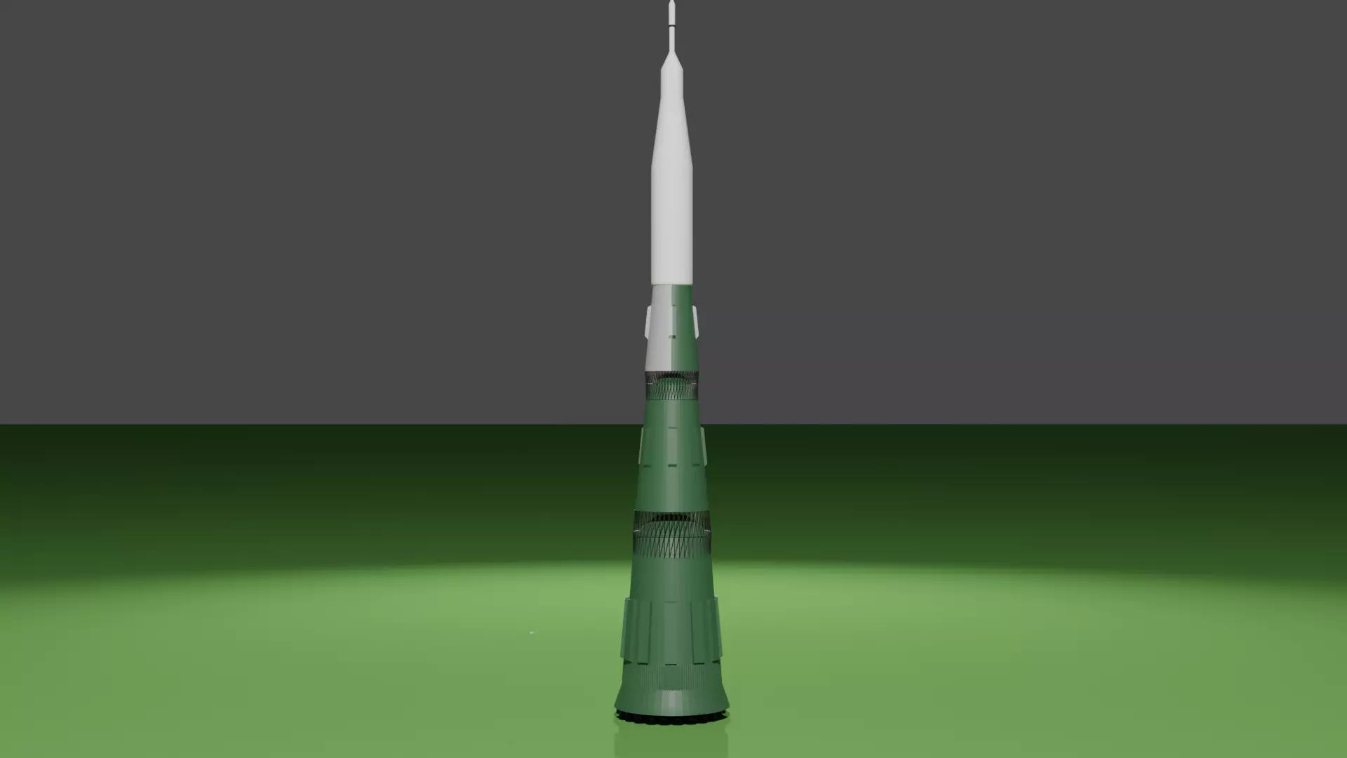 Low Poly Soviet N-1 Rocket V1 Free 3D model