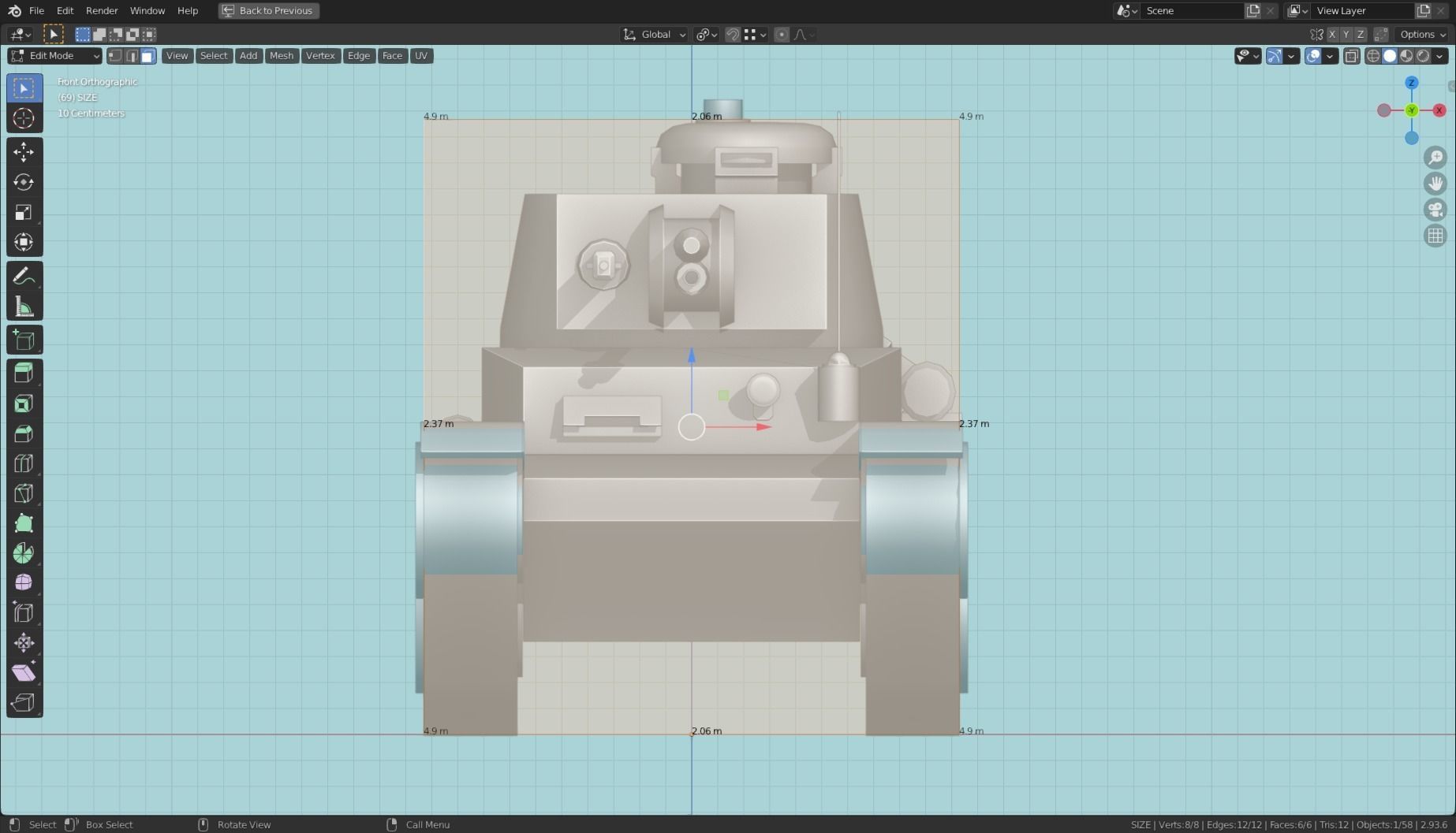 Panzer 35t Tank Base Mesh Low-poly 3D model_8