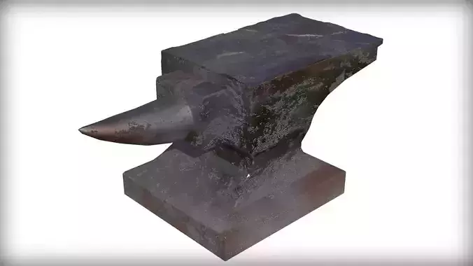 Textured Anvil Low-poly 3D model