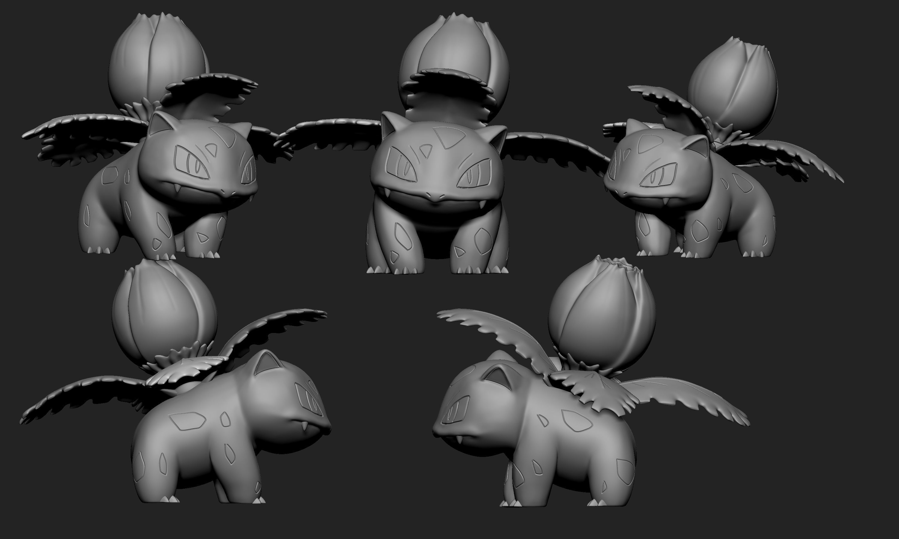 Pokemon - Bulbasaur Ivysaur and Venusaur 3D print model_4