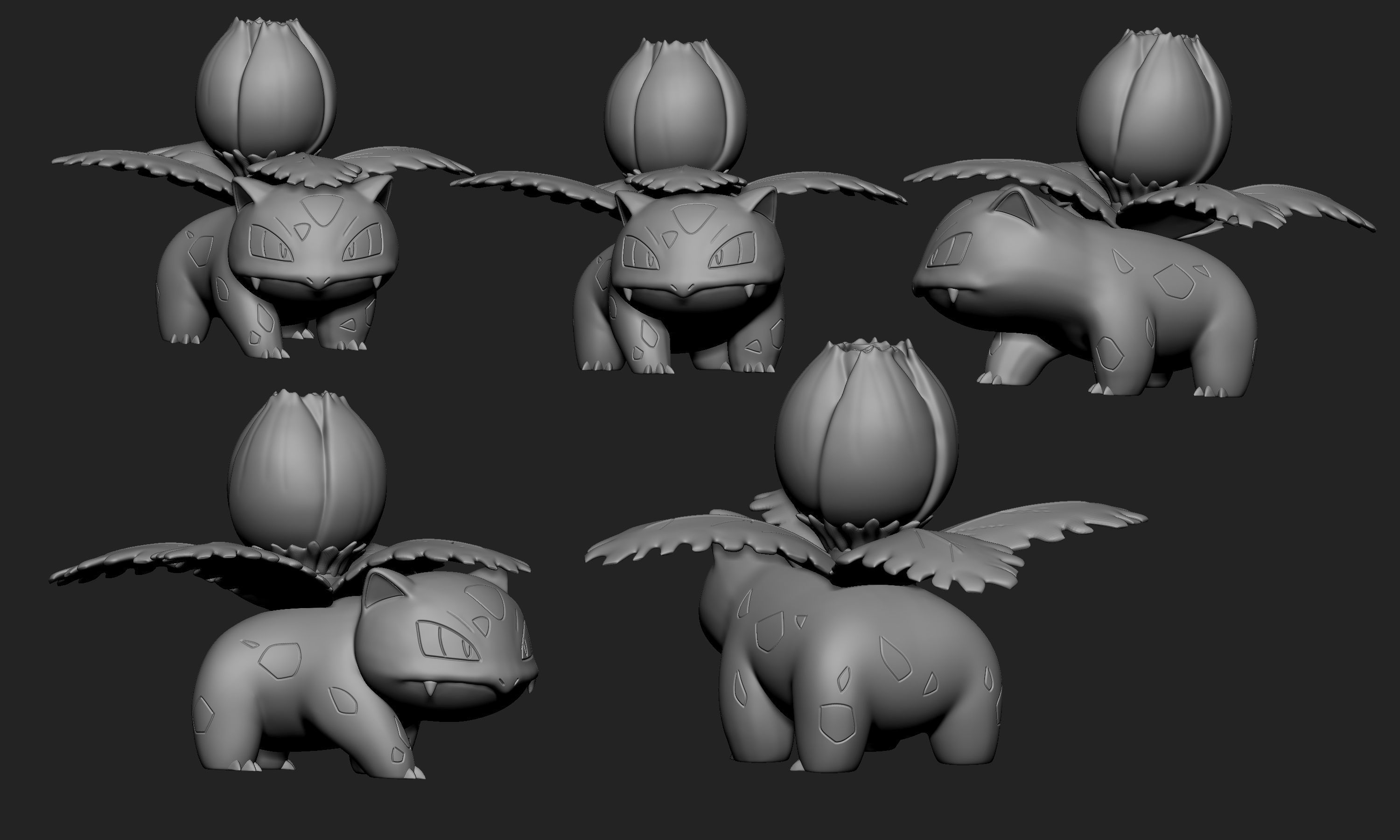 Pokemon - Bulbasaur Ivysaur and Venusaur 3D print model_6