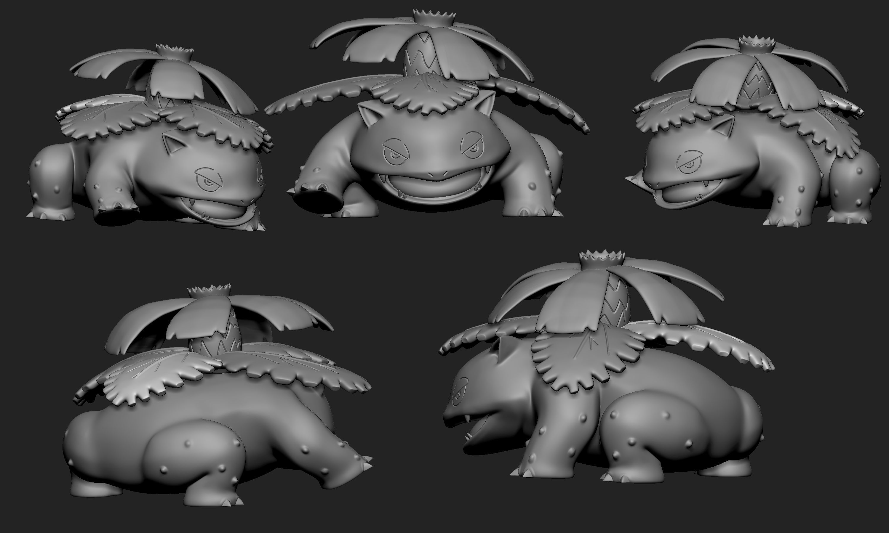 Pokemon - Bulbasaur Ivysaur and Venusaur 3D print model_12