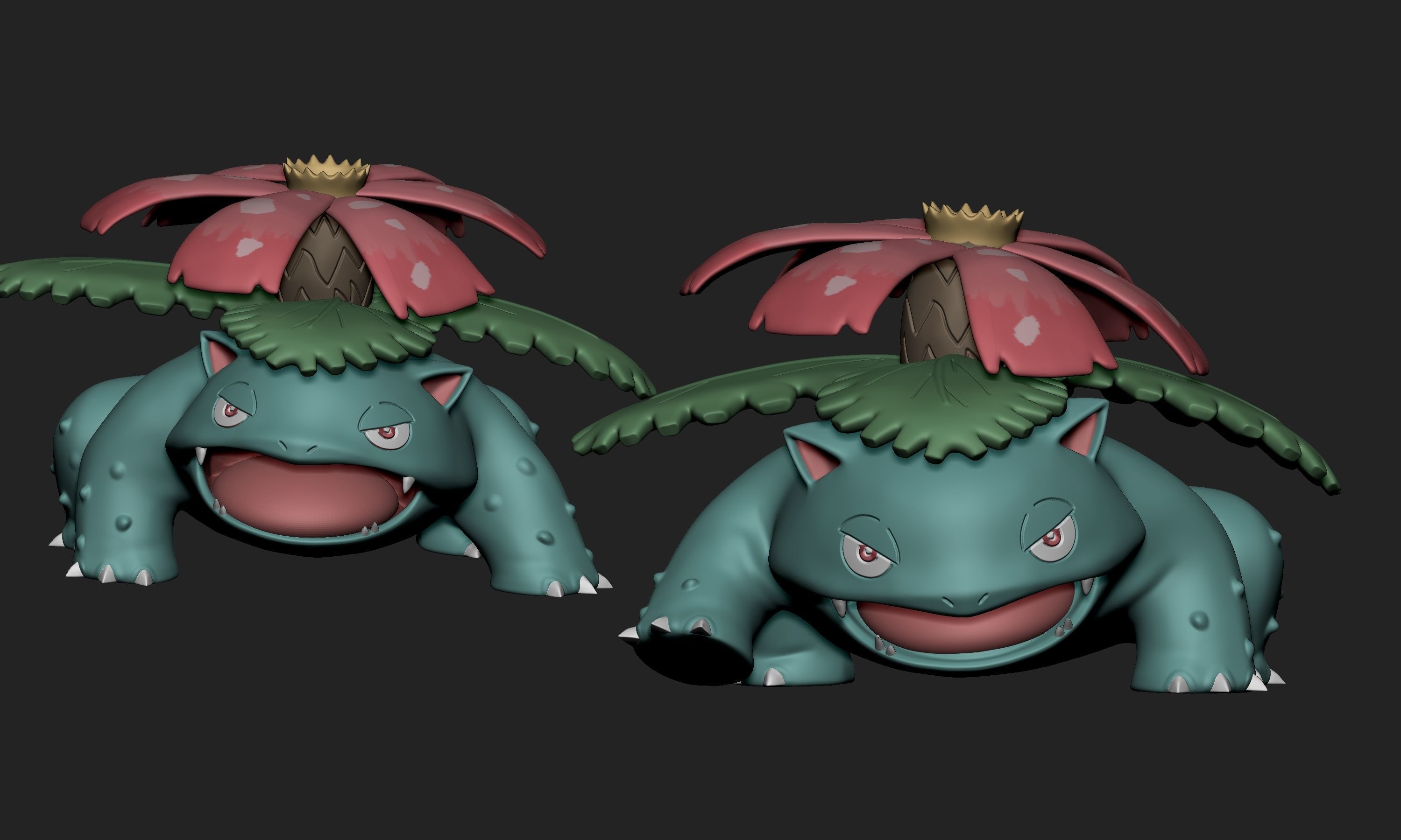 Pokemon - Bulbasaur Ivysaur and Venusaur 3D print model_9