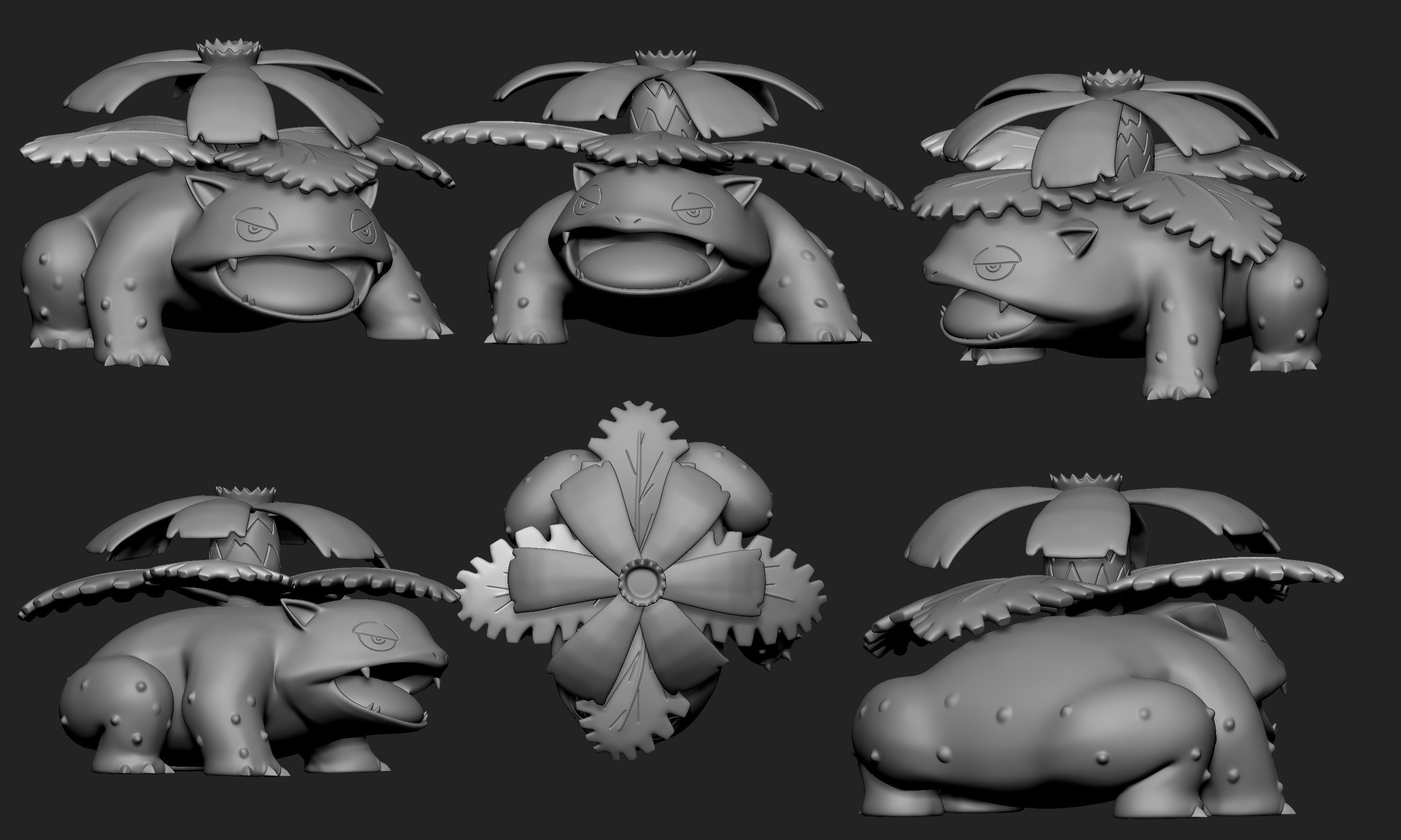 Pokemon - Bulbasaur Ivysaur and Venusaur 3D print model_10