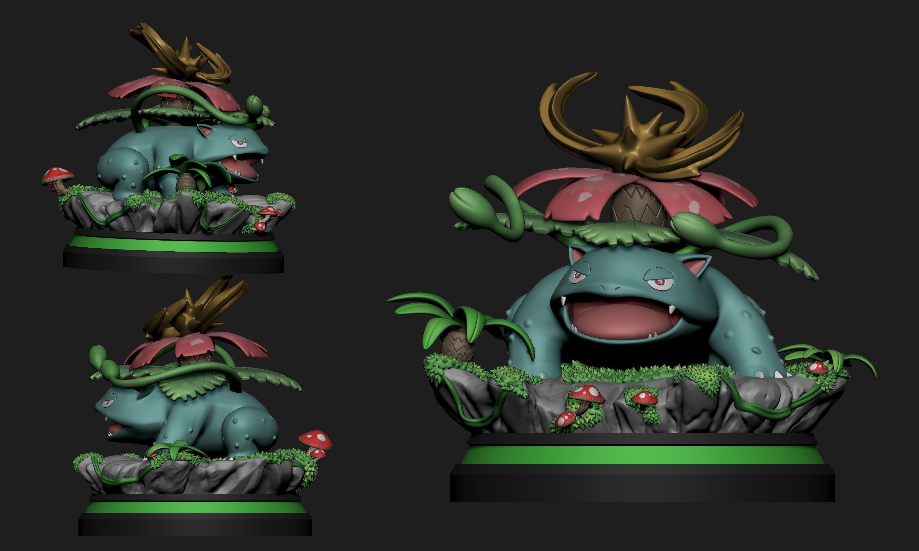 Pokemon - Venusaur Figure 3D print model_4