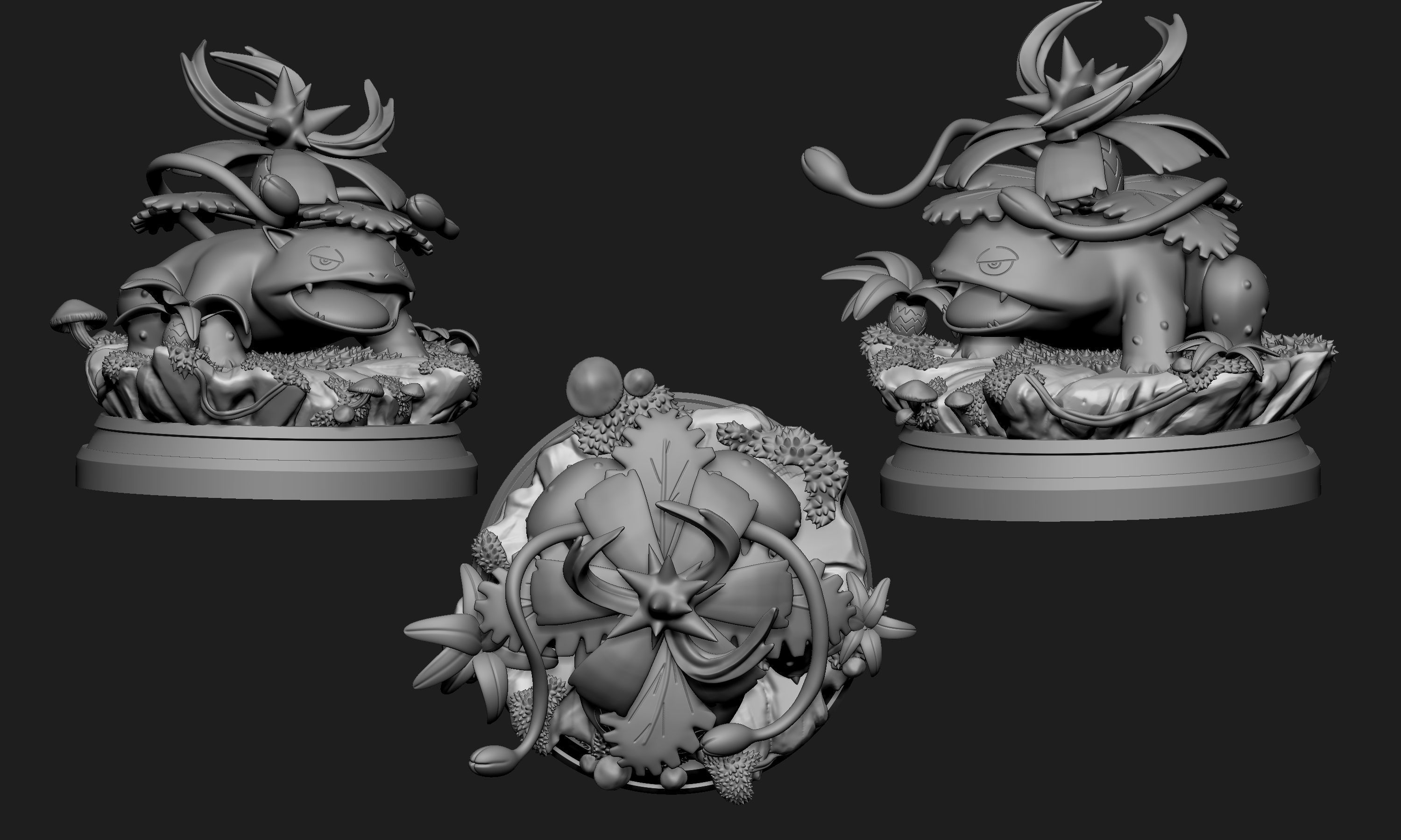 Pokemon - Venusaur Figure 3D print model_7