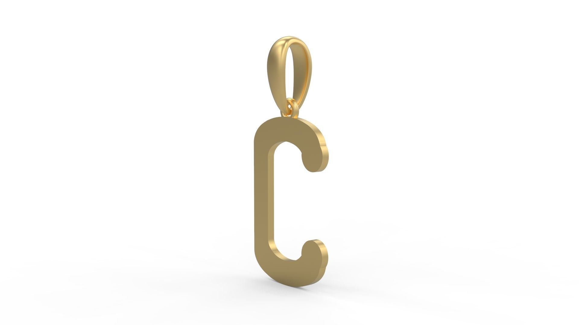 Initial Letters Pendant Quamaine C 3D print model_1