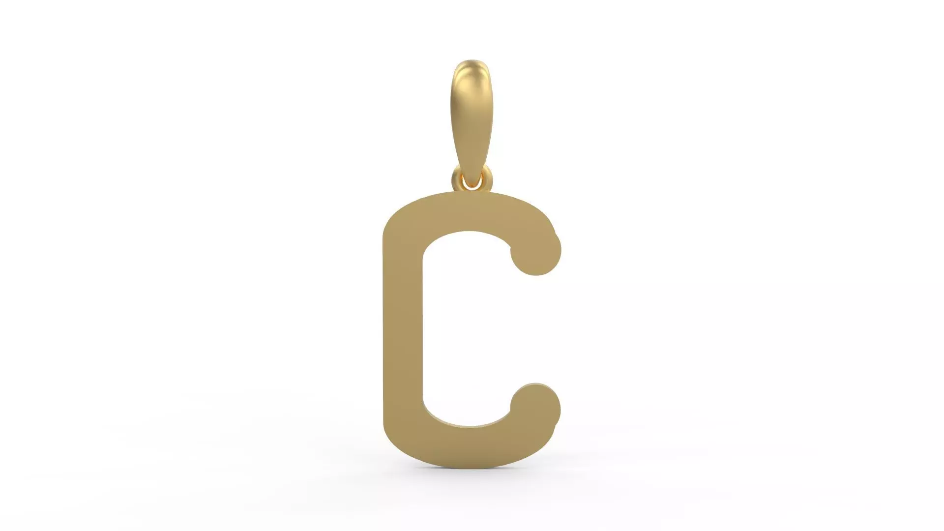 Initial Letters Pendant Quamaine C 3D print model_0