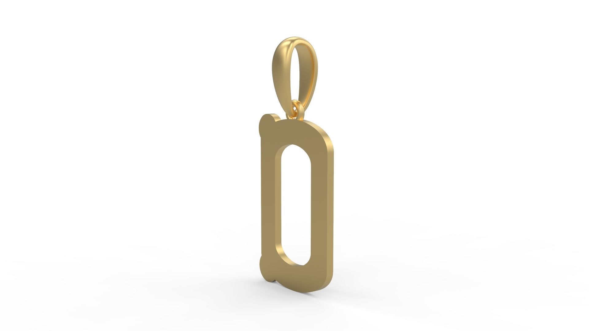 Initial Letters Pendant Quamaine D 3D print model_1