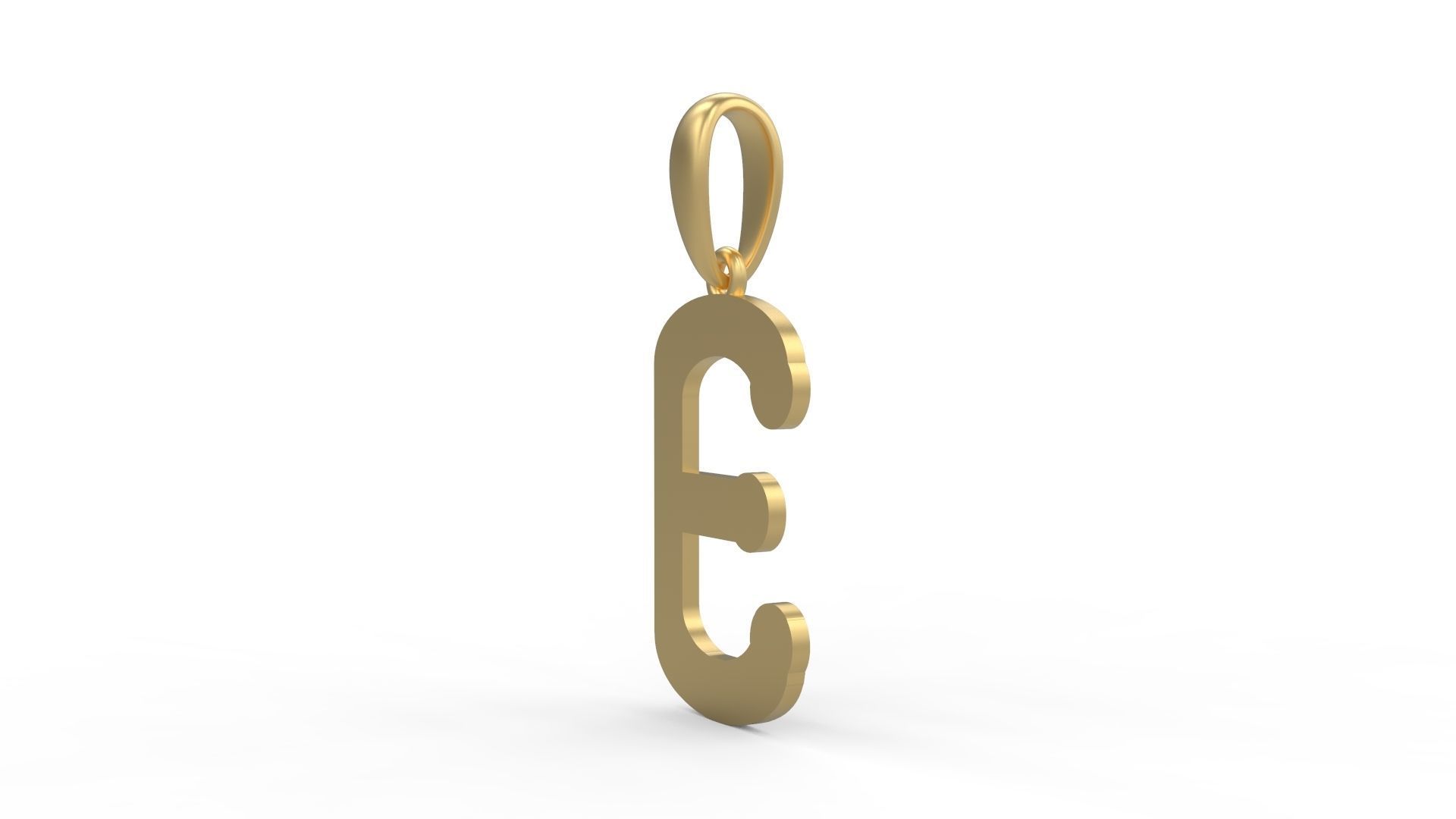 Initial Letters Pendant Quamaine E 3D print model_1