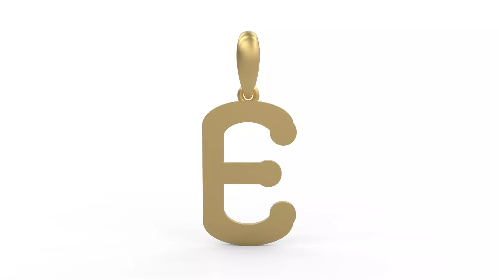 Initial Letters Pendant Quamaine E 3D print model_0
