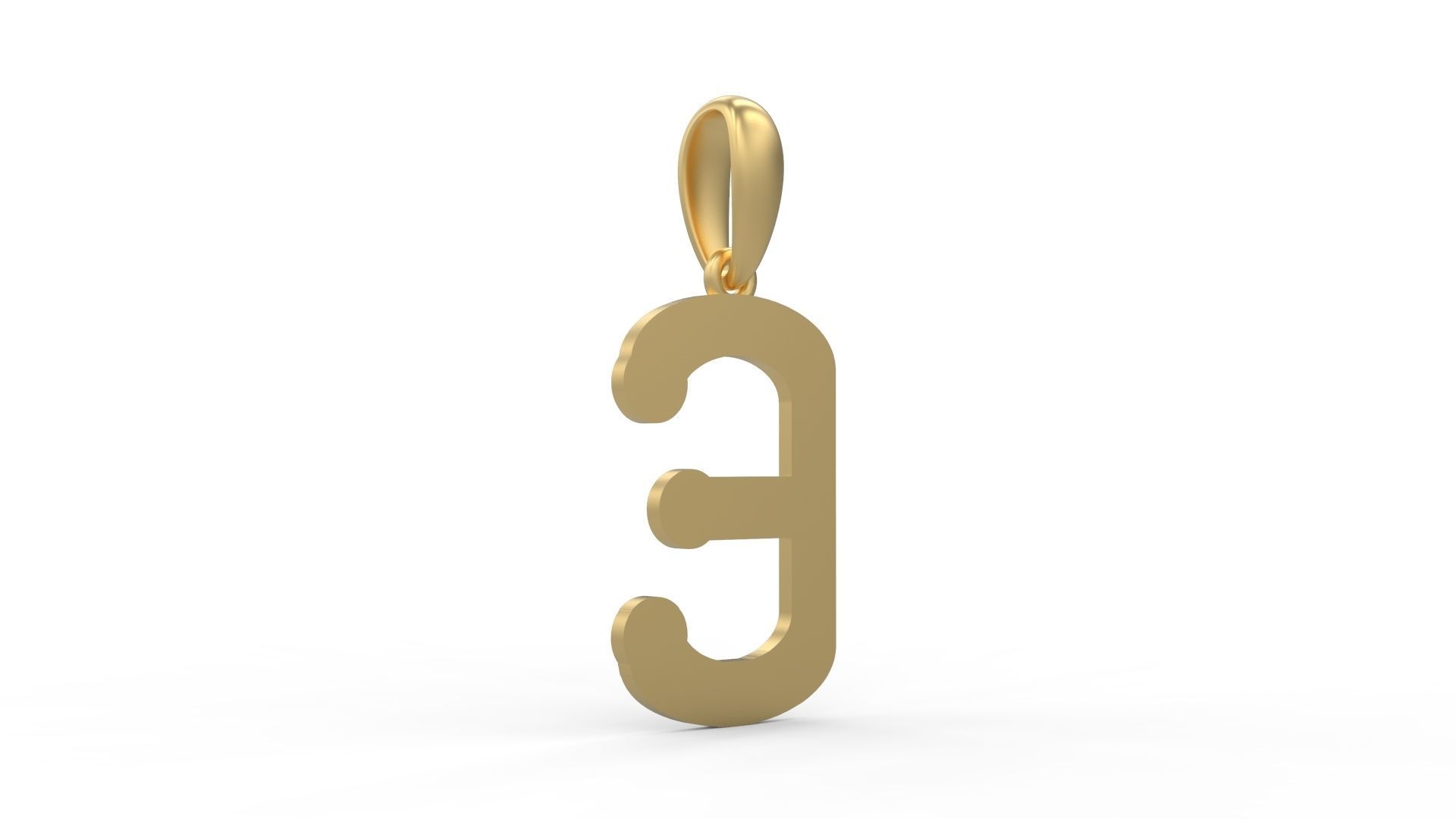 Initial Letters Pendant Quamaine E 3D print model_3