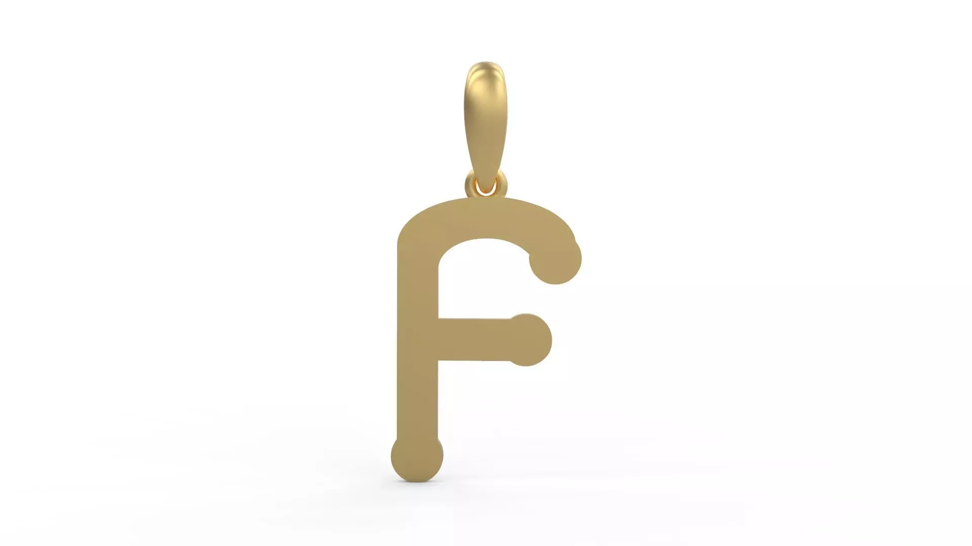 Initial Letters Pendant Quamaine F 3D print model_0