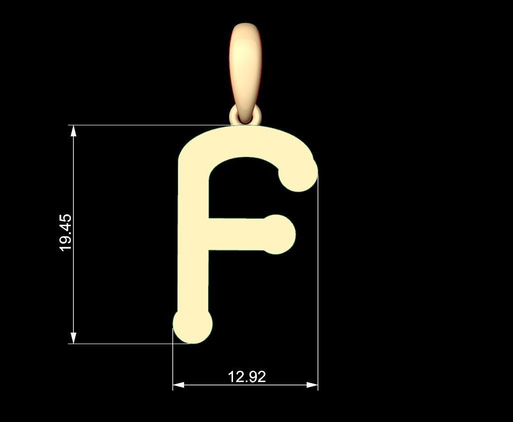 Initial Letters Pendant Quamaine F 3D print model_5