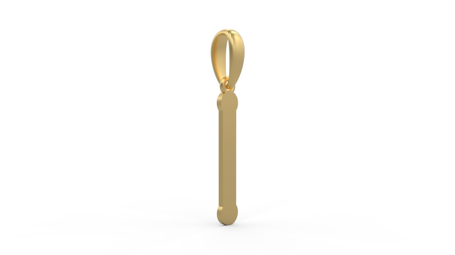 Initial Letters Pendant Quamaine I 3D print model_3