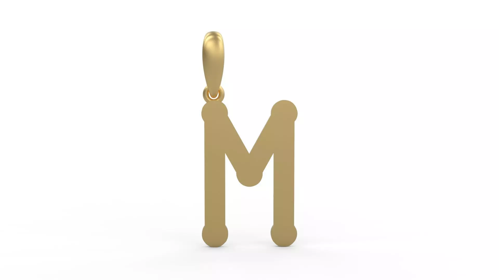 Initial Letters Pendant Quamaine M 3D print model_0