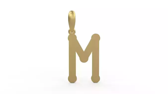 Initial Letters Pendant Quamaine M