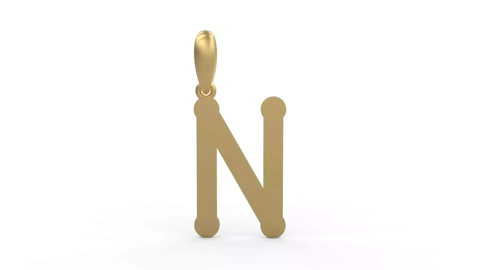 Initial Letters Pendant Quamaine N 3D print model_0