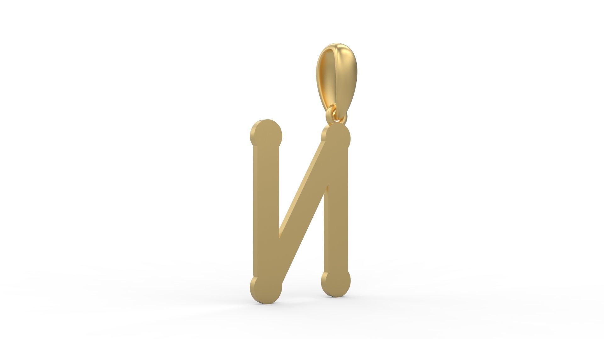 Initial Letters Pendant Quamaine N 3D print model_3