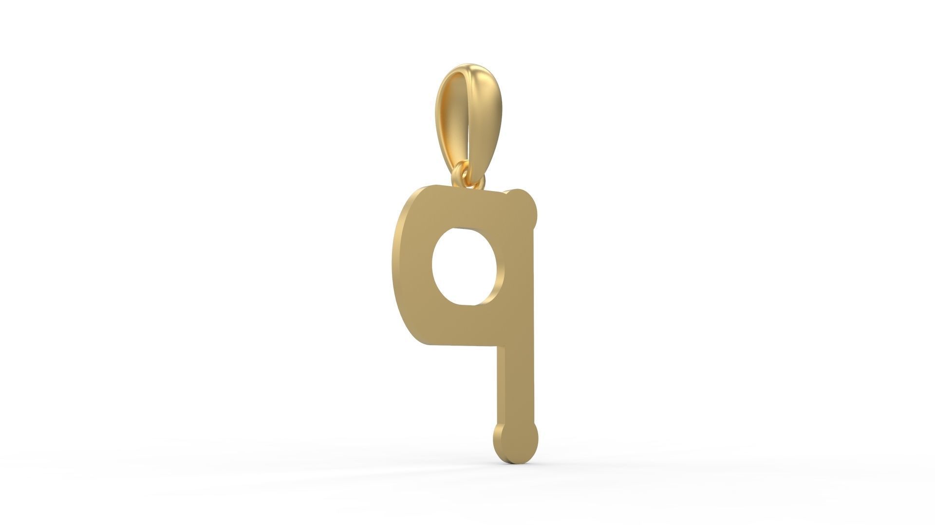 Initial Letters Pendant Quamaine P 3D print model_3