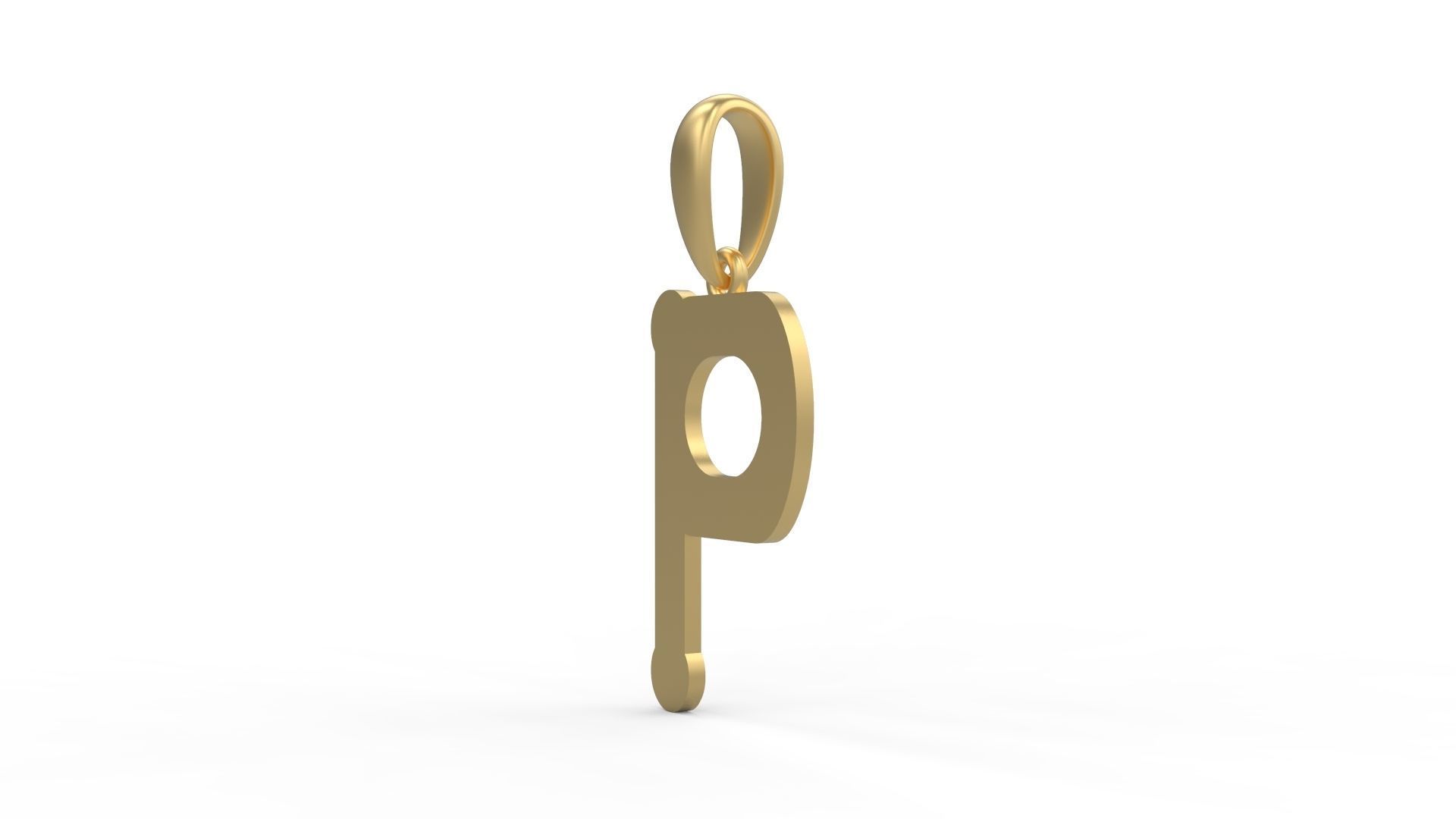 Initial Letters Pendant Quamaine P 3D print model_1